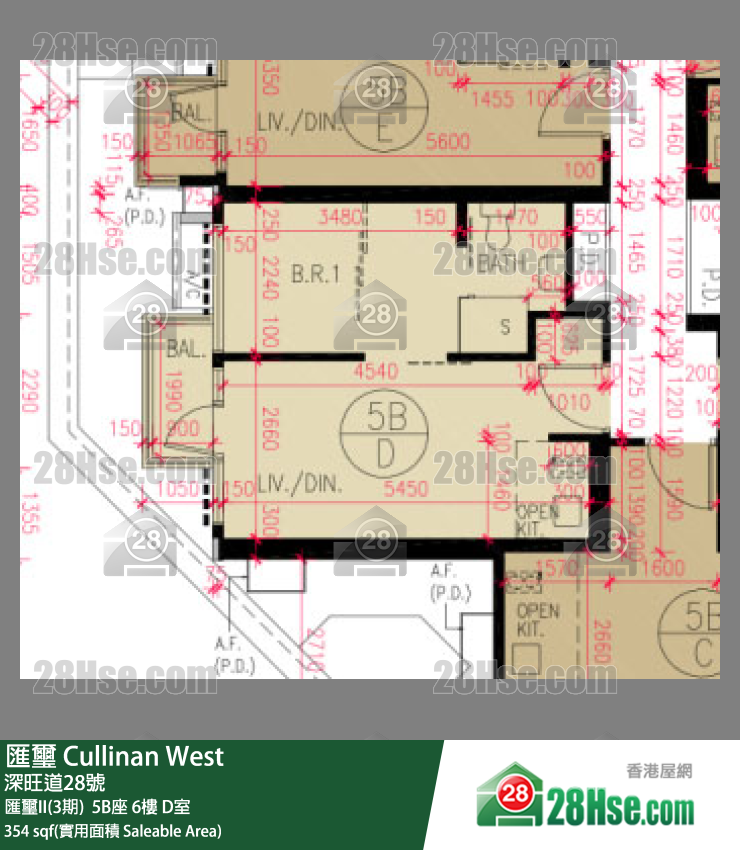 匯璽 匯璽II(3期)  5B座 6樓 D室 平面圖