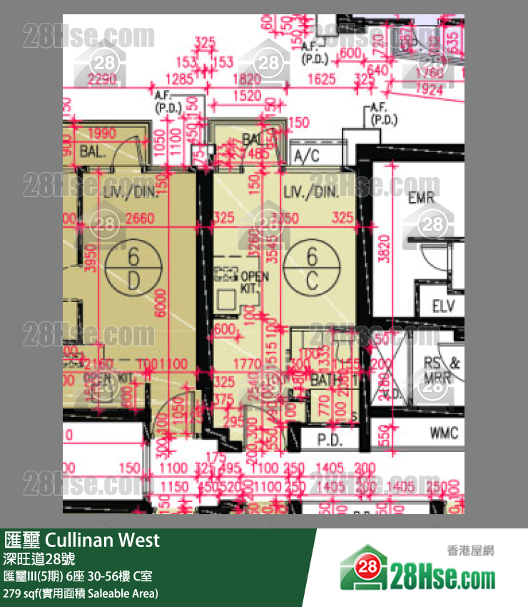 匯璽 匯璽III(5期)6座36樓 C室 平面圖