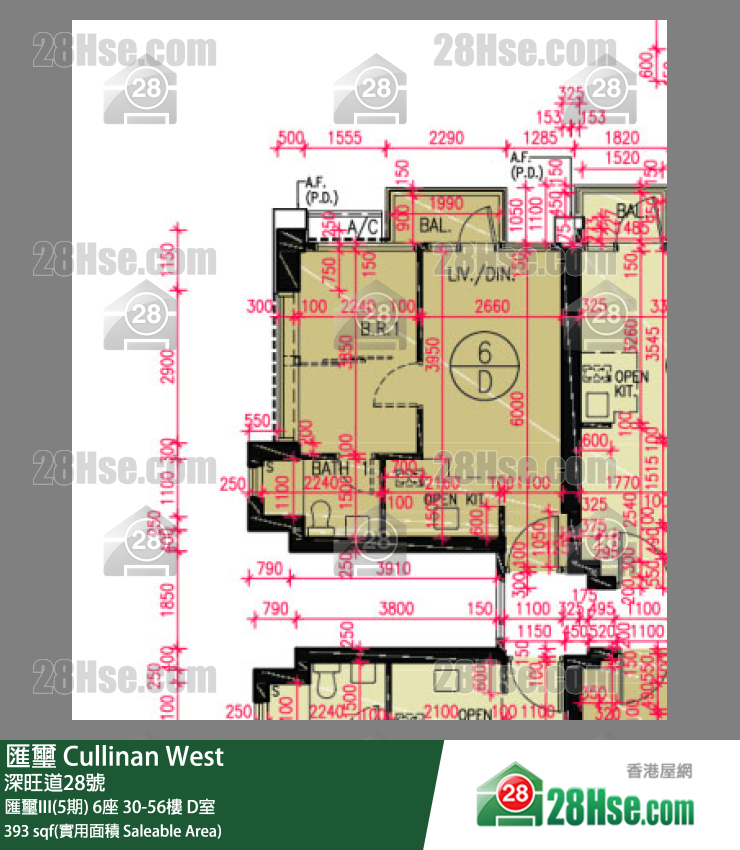 匯璽 匯璽III(5期) 6座 48樓 D室 平面圖