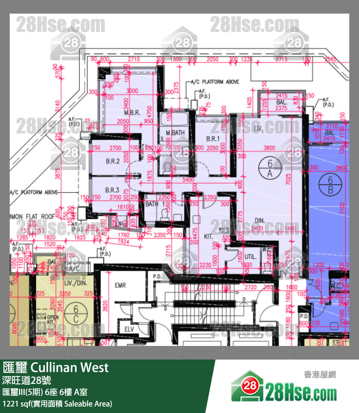 匯璽 匯璽III(5期) 6座 6樓 A室 平面圖