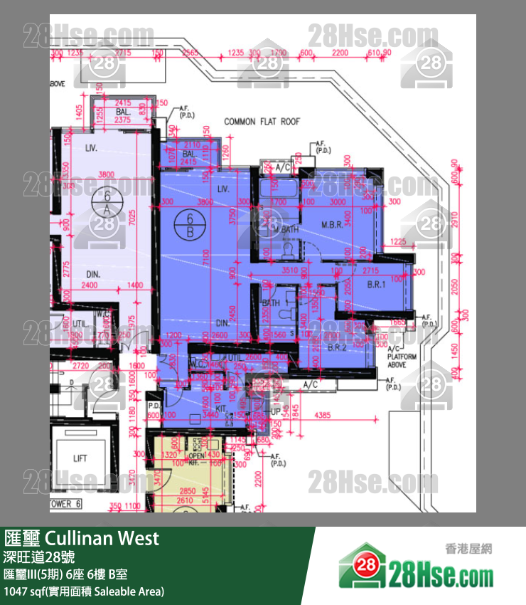 匯璽 匯璽III(5期) 6座 6樓 B室 平面圖