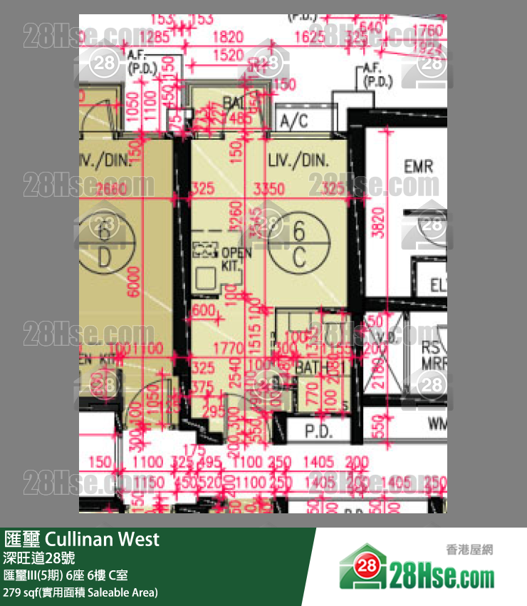 匯璽 匯璽III(5期) 6座 6樓 C室 平面圖