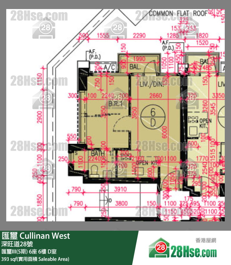 匯璽 匯璽III(5期) 6座 6樓 D室 平面圖