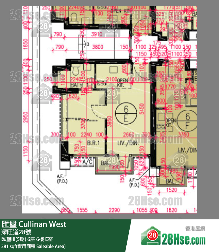 匯璽 匯璽III(5期) 6座 6樓 E室 平面圖