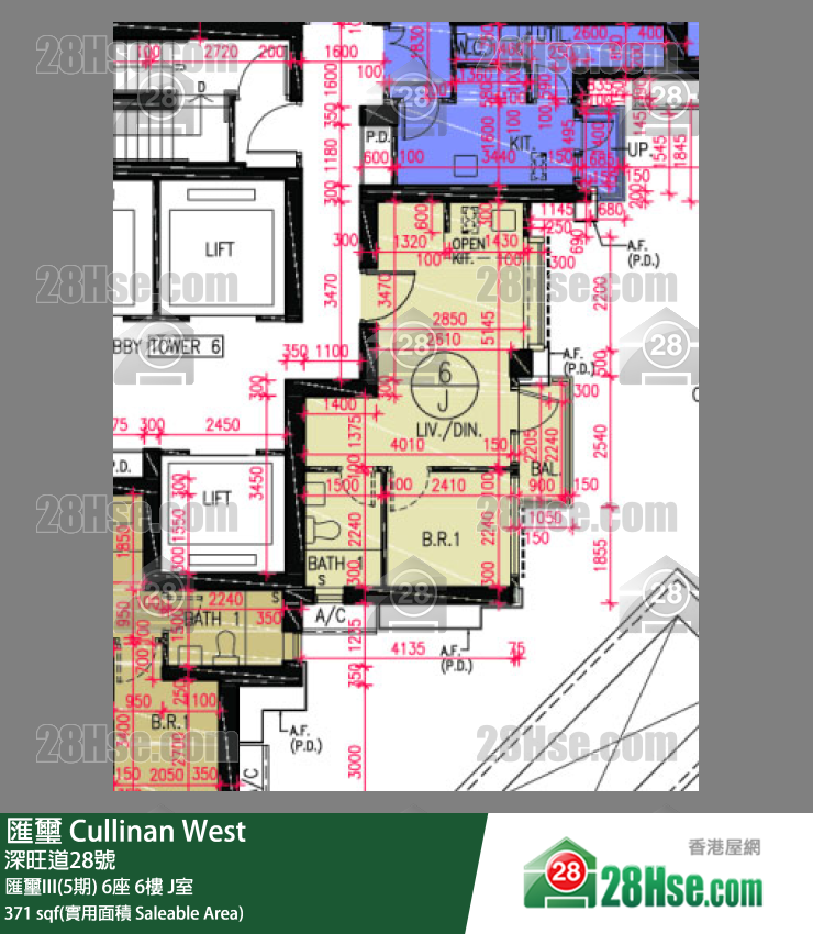 匯璽 匯璽III(5期) 6座 6樓 J室 平面圖