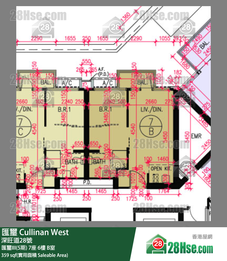 匯璽 匯璽III(5期) 7座 6樓 B室 平面圖