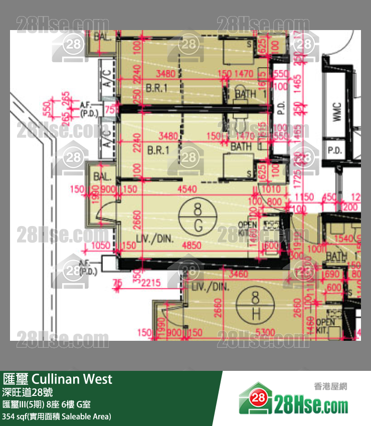 匯璽 匯璽III(5期) 8座 6樓 G室 平面圖