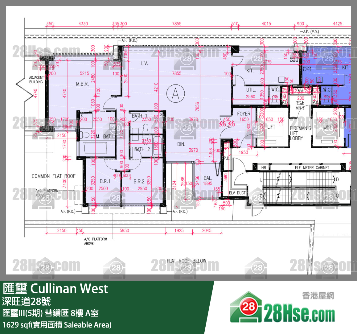 匯璽 匯璽III(5期) 彗鑽匯 8樓 A室 平面圖