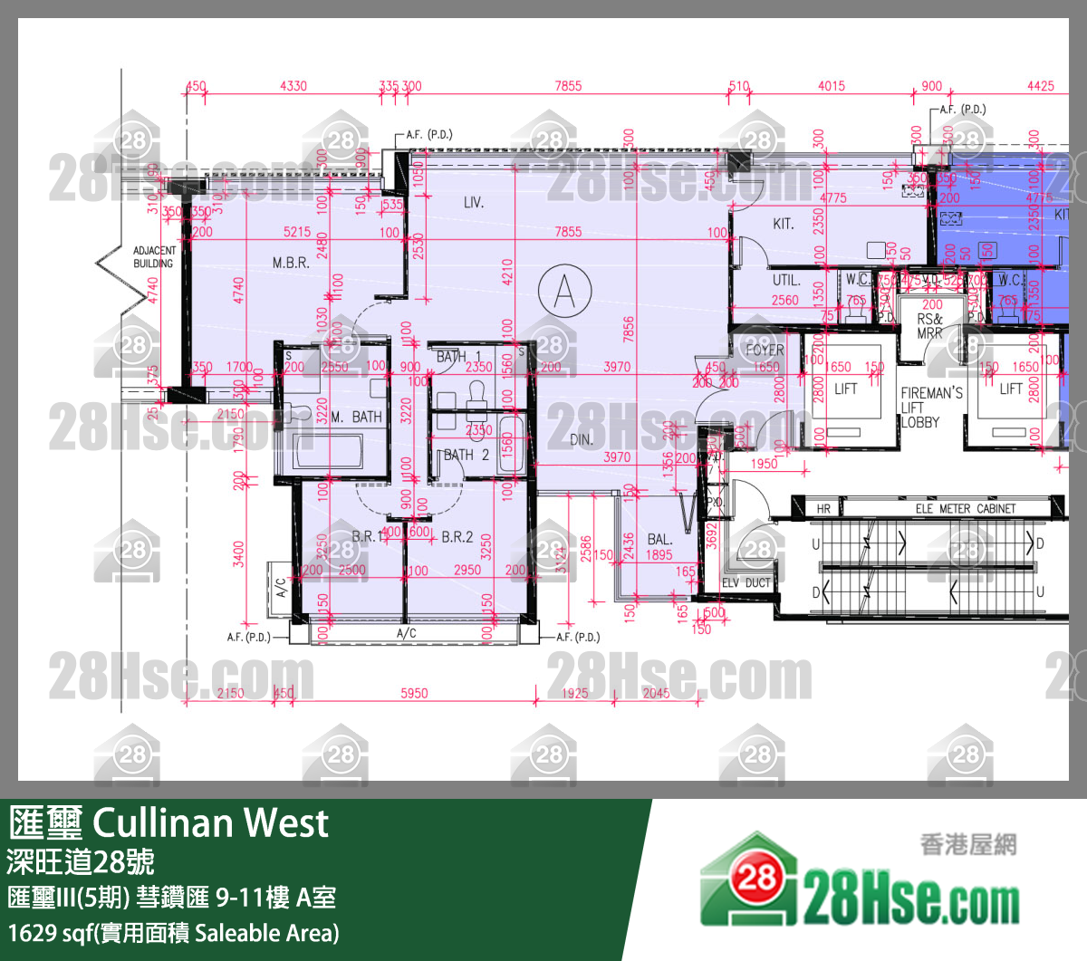 匯璽 匯璽III(5期) 彗鑽匯 10樓 A室 平面圖