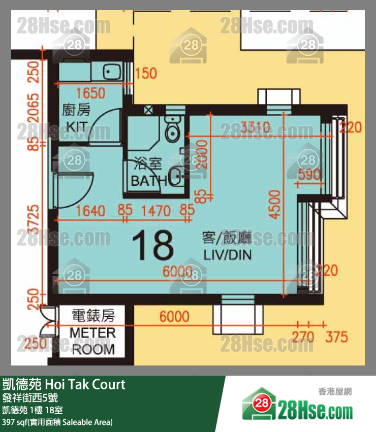 凱德苑 凱德苑 1樓 18室 平面圖