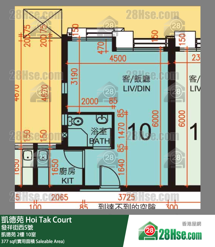 凱德苑 凱德苑 2樓 10室 平面圖