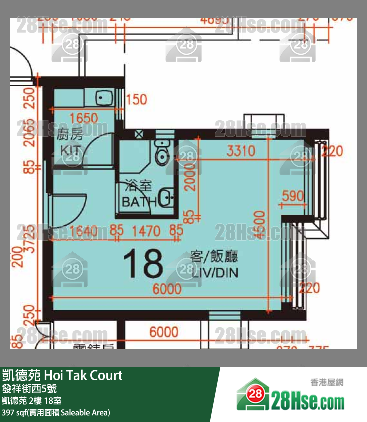 凱德苑 凱德苑 2樓 18室 平面圖