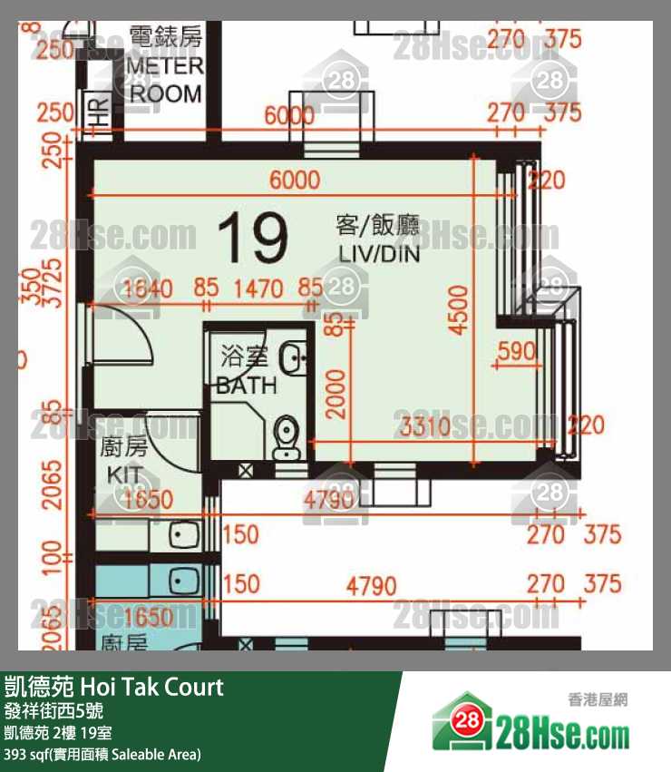 凱德苑 凱德苑 2樓 19室 平面圖