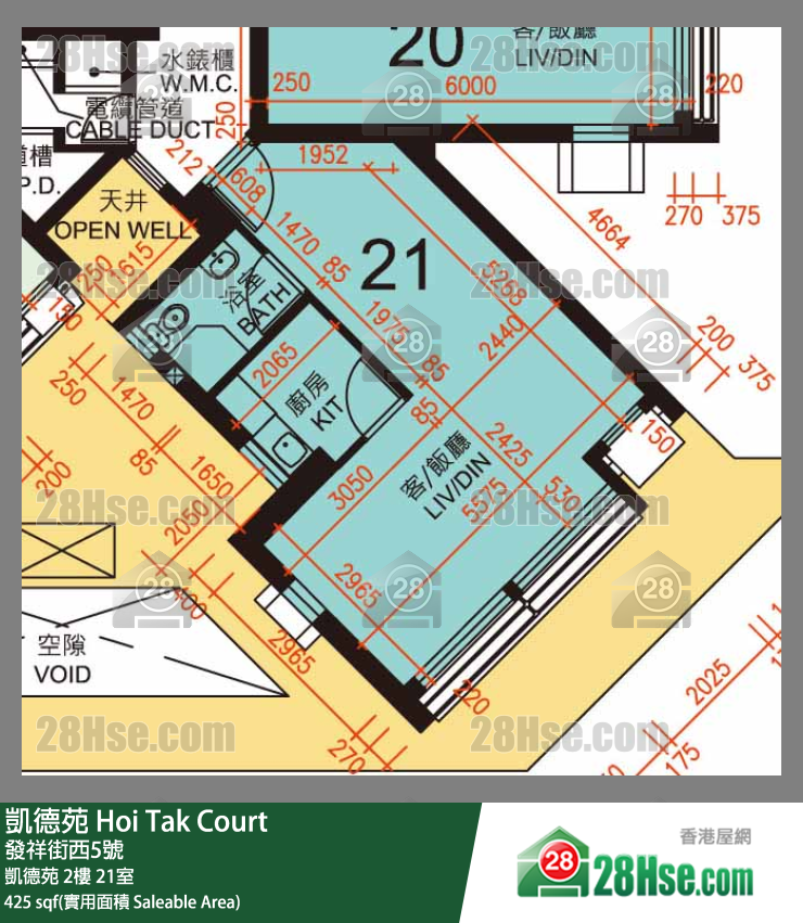 凱德苑 凱德苑 2樓 21室 平面圖