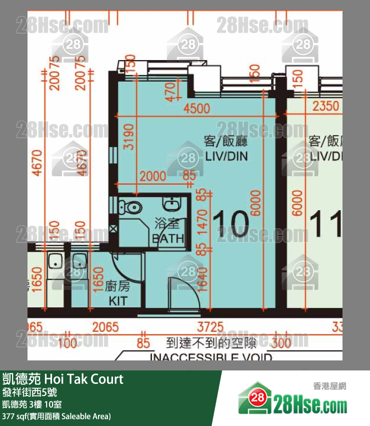 凱德苑 凱德苑 3樓 10室 平面圖