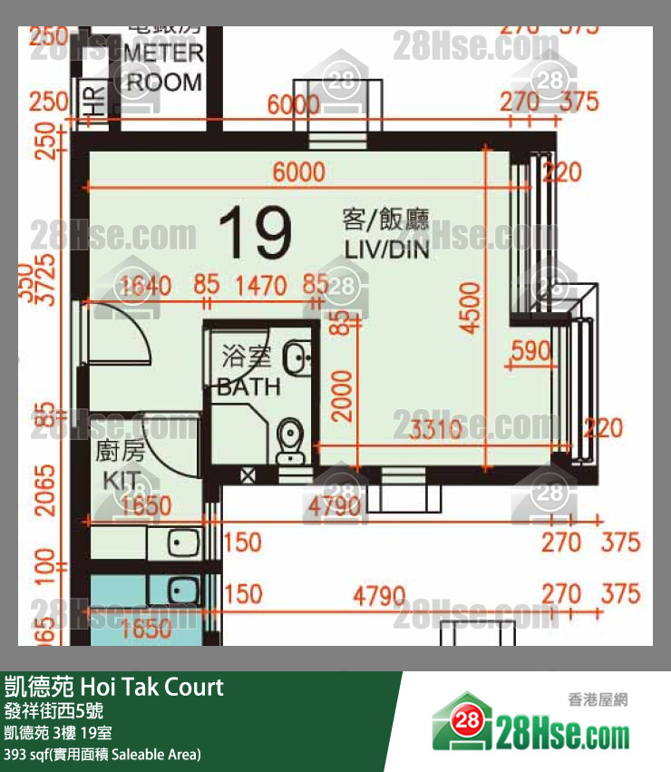 凯德苑 凯德苑 3楼 19室 平面图