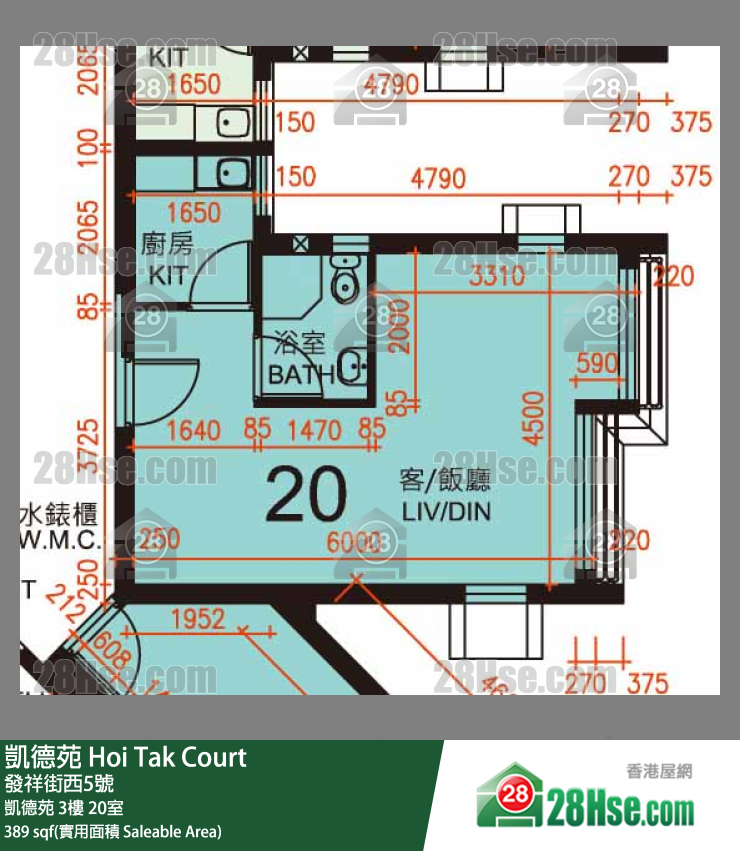 凯德苑 凯德苑 3楼 20室 平面图