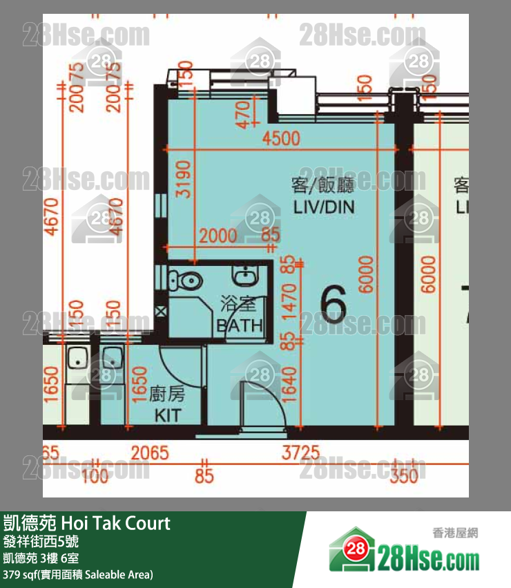 凯德苑 凯德苑 3楼 6室 平面图