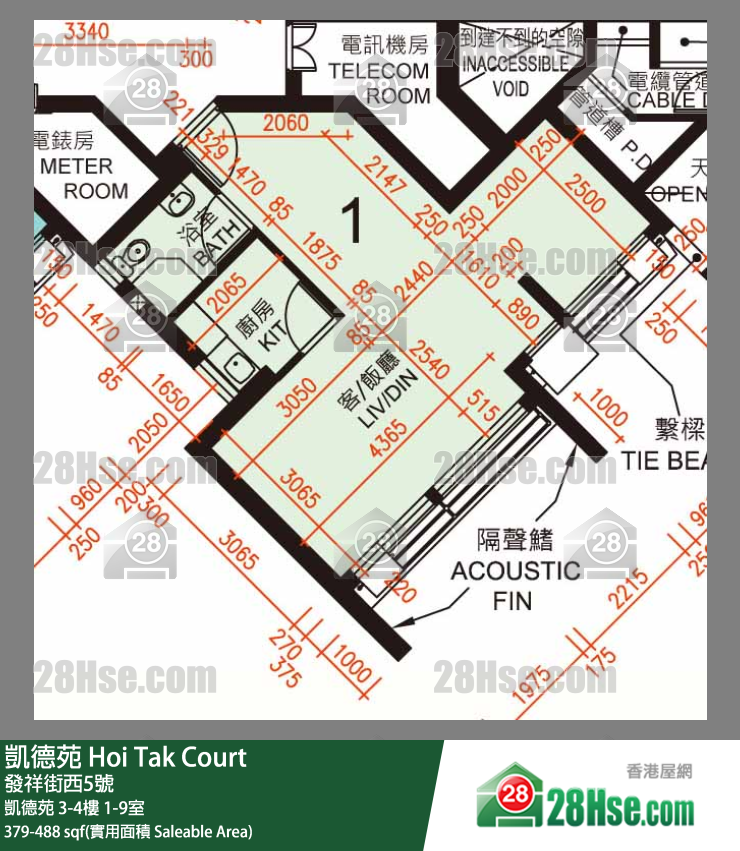 凯德苑 单位平面图(由 28Hse 提供)