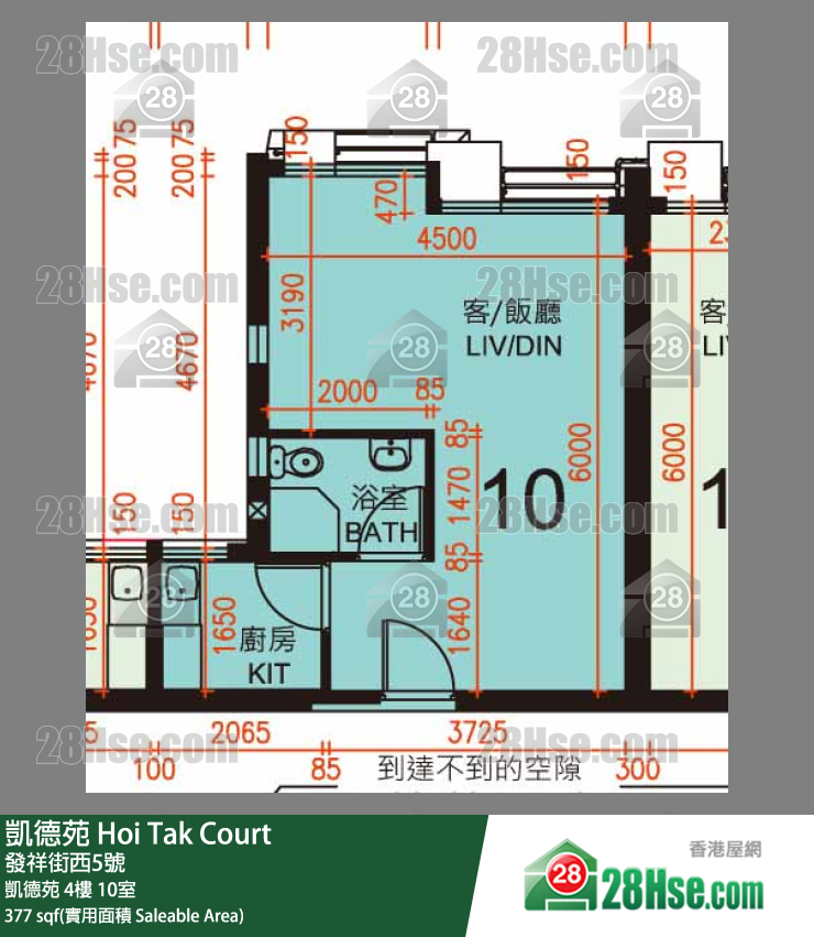 凯德苑 凯德苑 4楼 10室 平面图