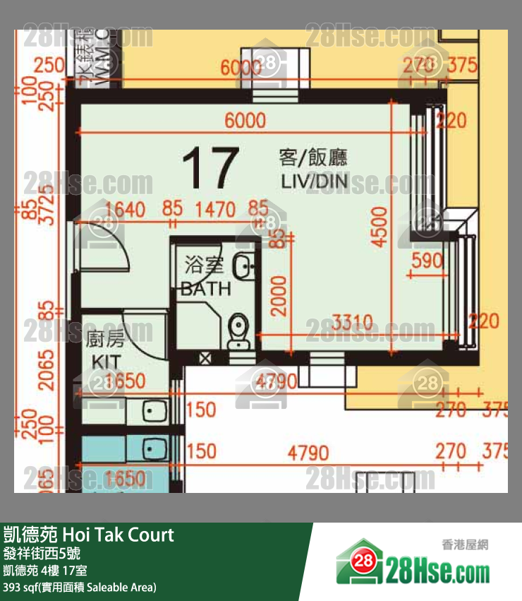 凱德苑 凱德苑 4樓 17室 平面圖