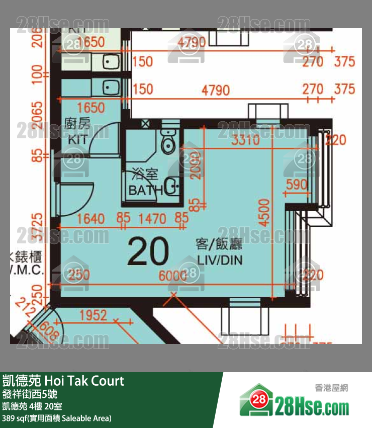凯德苑 凯德苑 4楼 20室 平面图