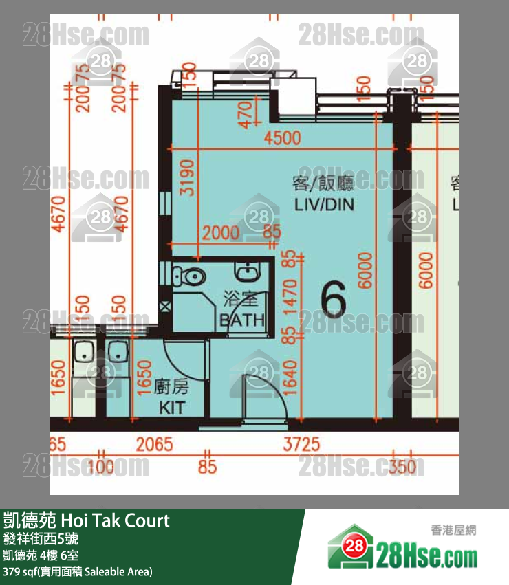 凯德苑 凯德苑 4楼 6室 平面图