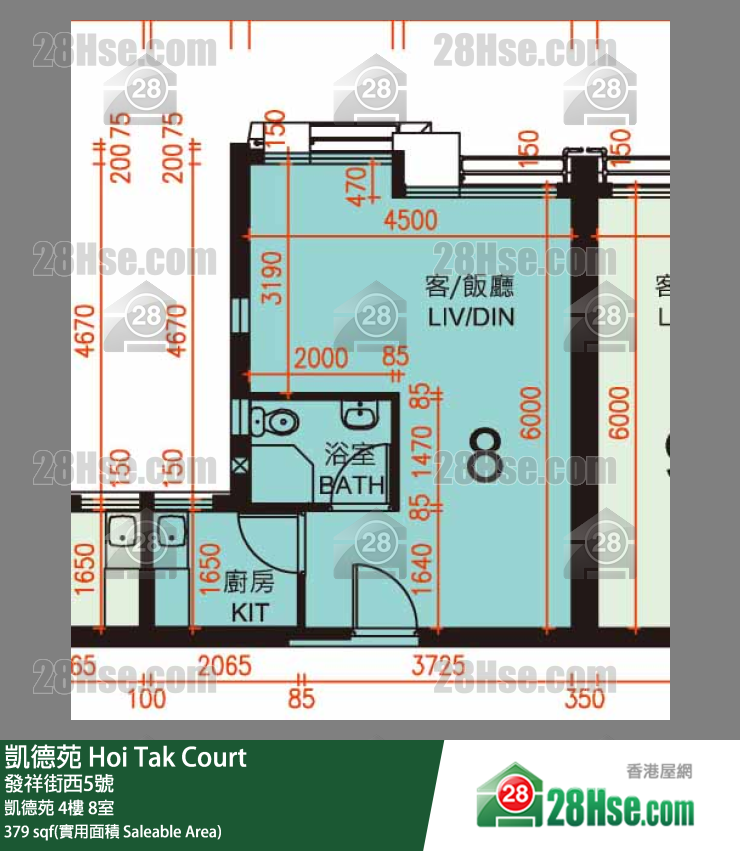 凯德苑 凯德苑 4楼 8室 平面图