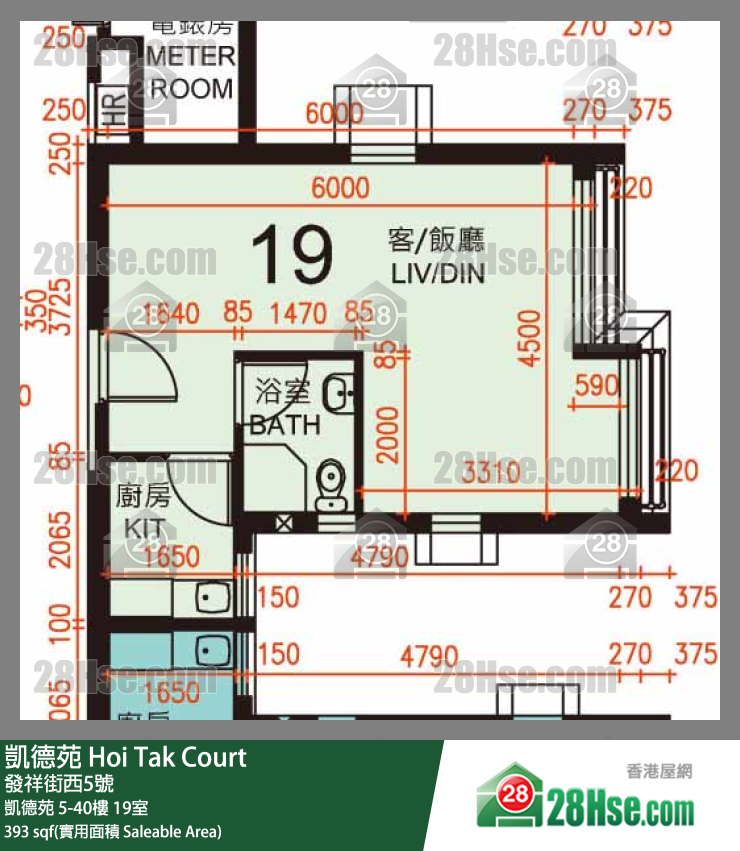 凱德苑 凱德苑 13樓 19室 平面圖
