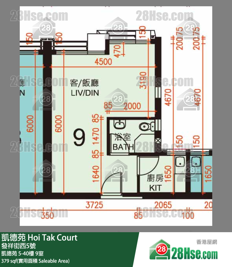 凱德苑 凱德苑 12樓 9室 平面圖