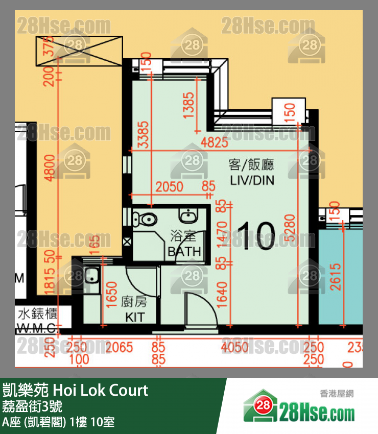 凱樂苑 A座 (凱碧閣) 1樓 10室 平面圖