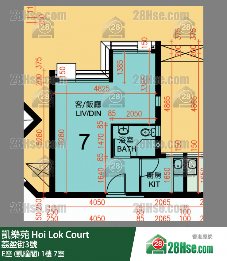 凱樂苑 E座 (凱曈閣) 1樓 7室 平面圖