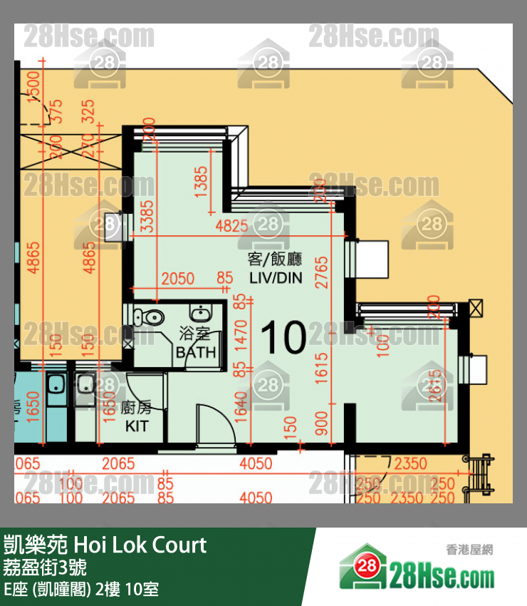 凯乐苑 E座 (凯曈阁) 2楼 10室 平面图