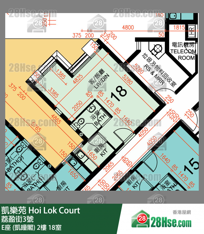 凯乐苑 E座 (凯曈阁) 2楼 18室 平面图