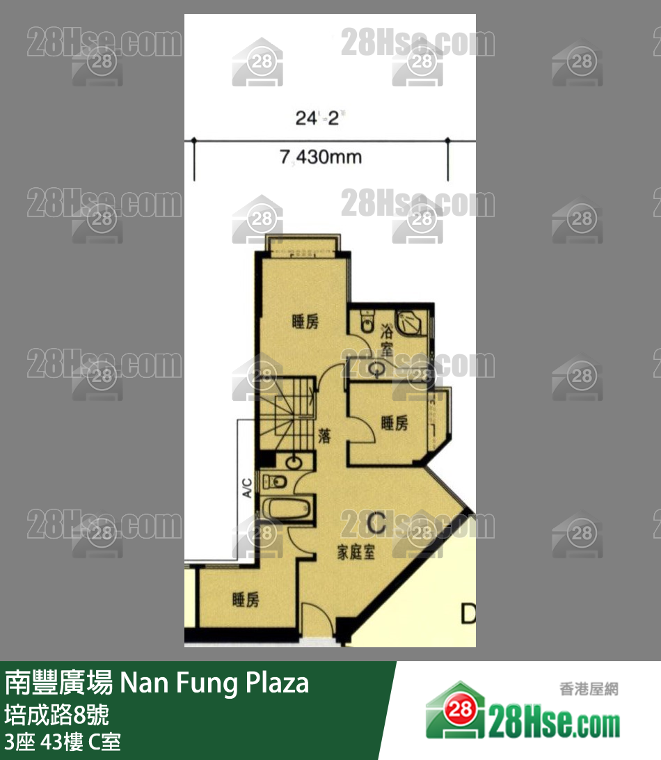 南豐廣場 3座43樓 C室 平面圖