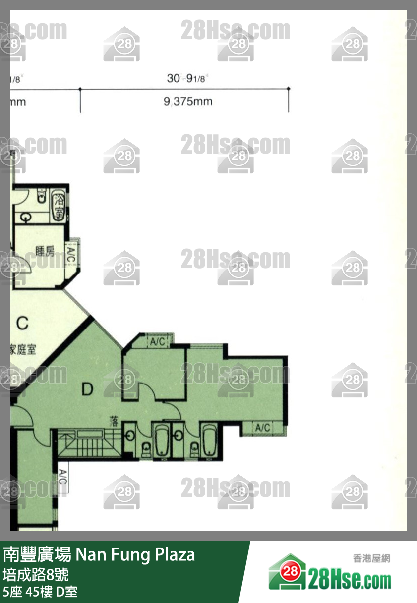 南丰广场 5座45楼 D室 平面图