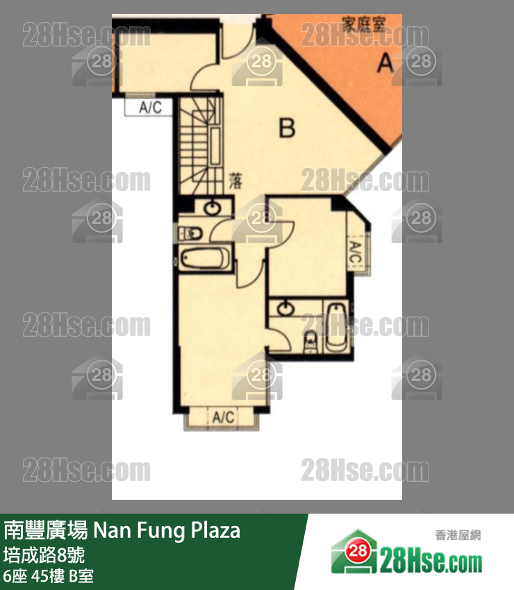 南豐廣場 6座45樓 B室 平面圖