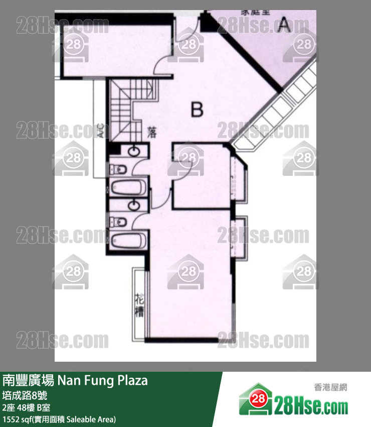 南豐廣場 2座48樓 B室 平面圖