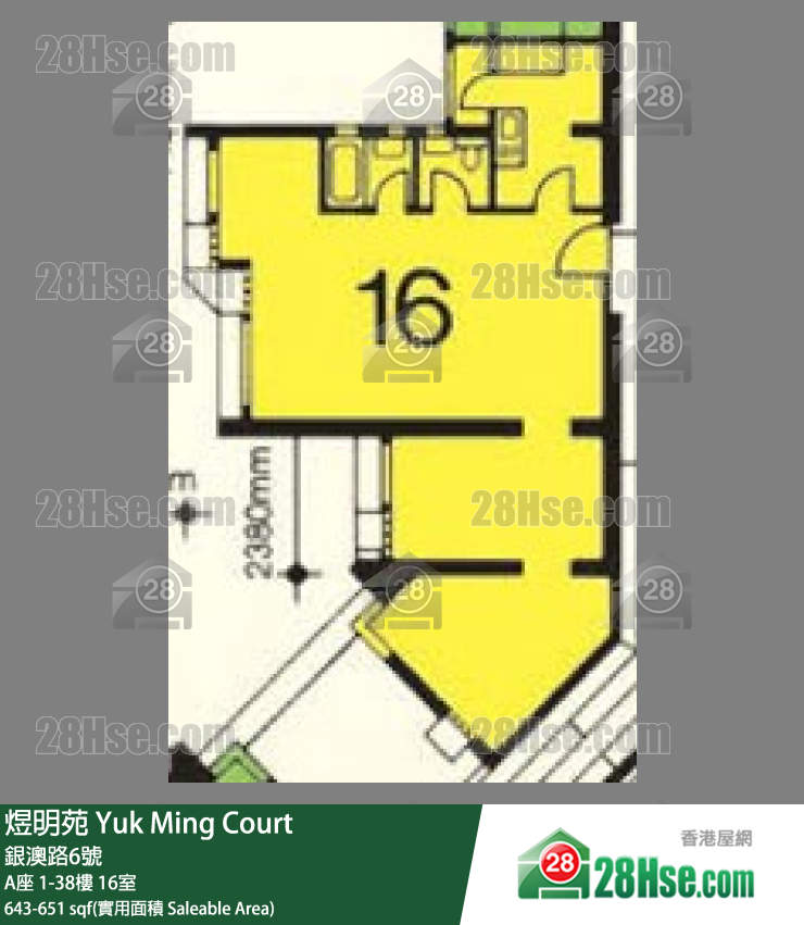 煜明苑 单位平面图(由 28Hse 提供)