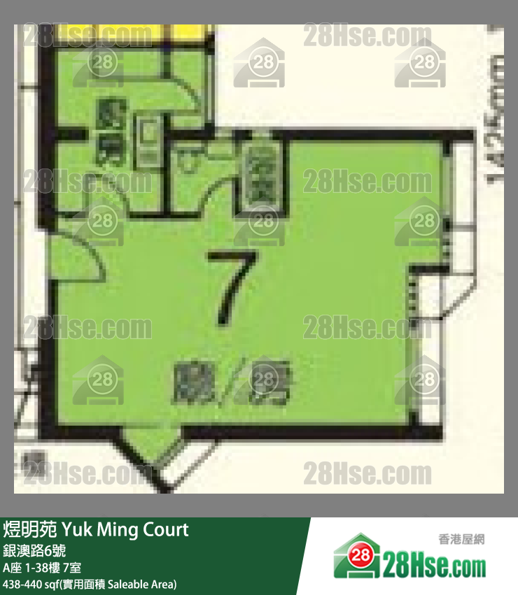 煜明苑 A座31樓 7室 平面圖