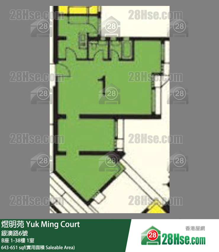 煜明苑 单位平面图(由 28Hse 提供)