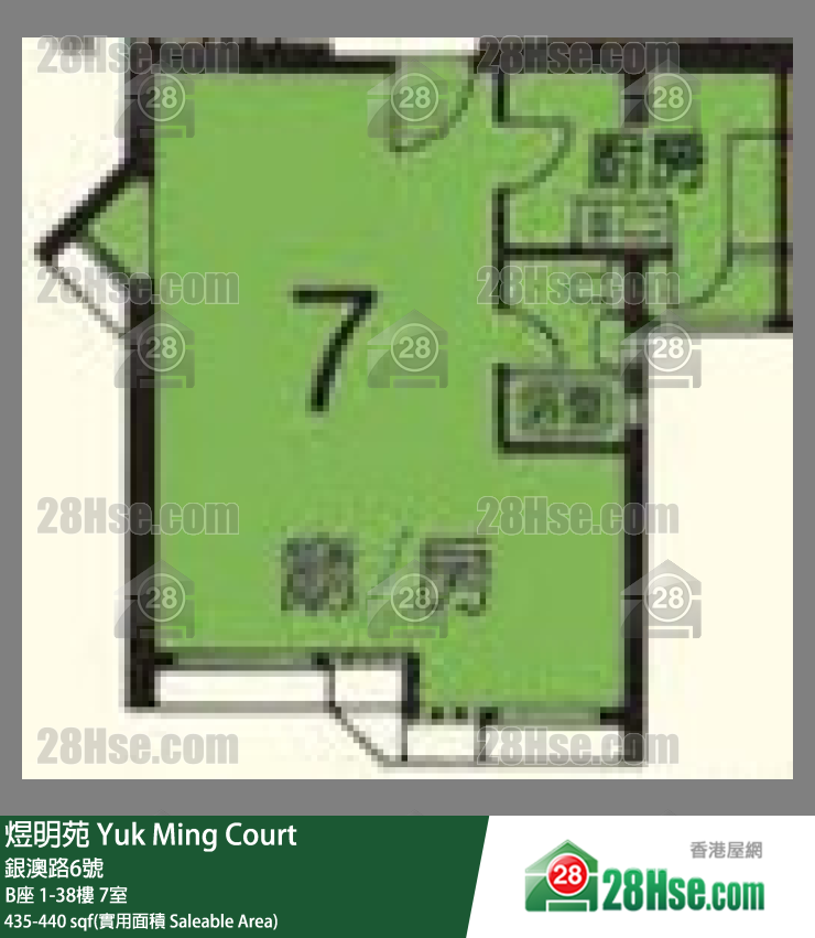 Yuk Ming Court Unit FloorPlan (Provided by 28Hse)