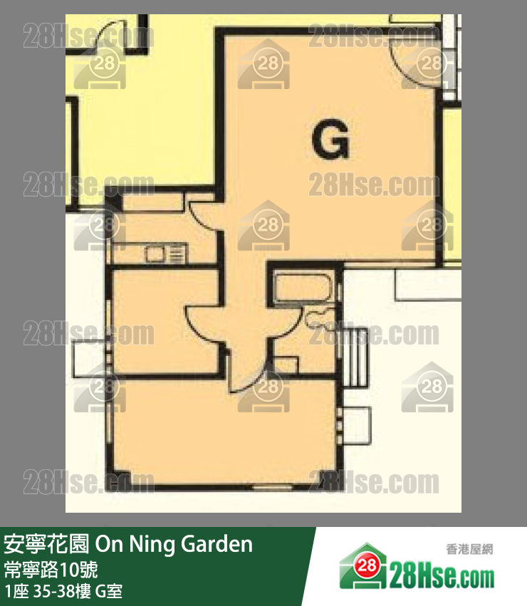 安寧花園 1座35樓 G室 平面圖