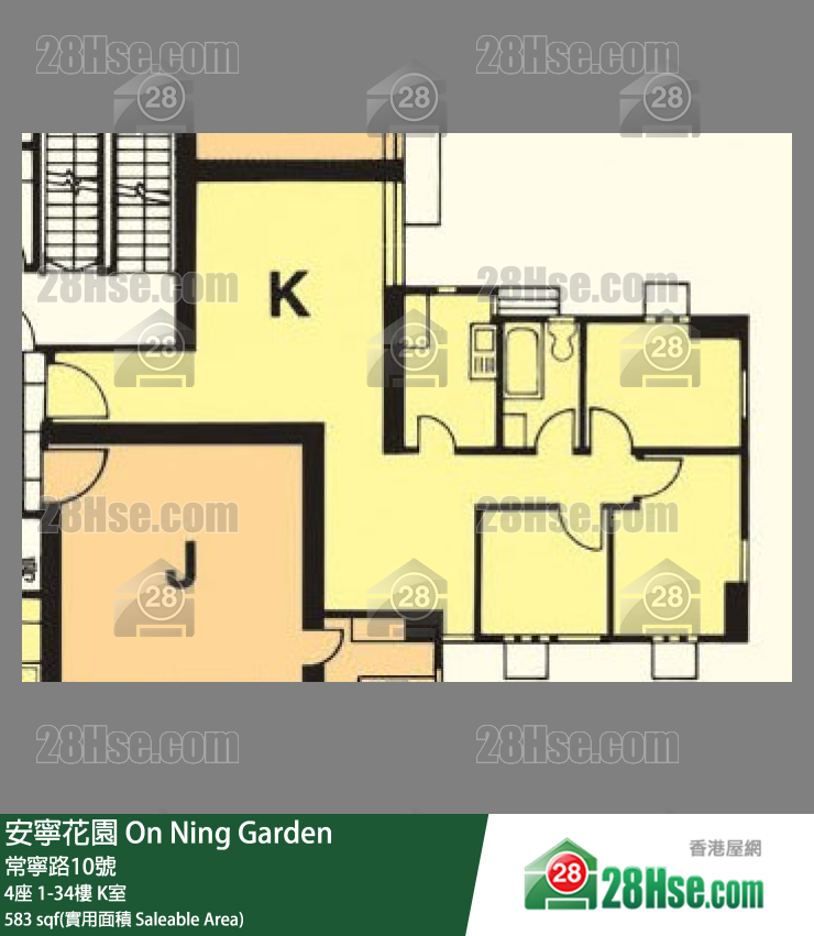 安寧花園 4座6樓 K室 平面圖