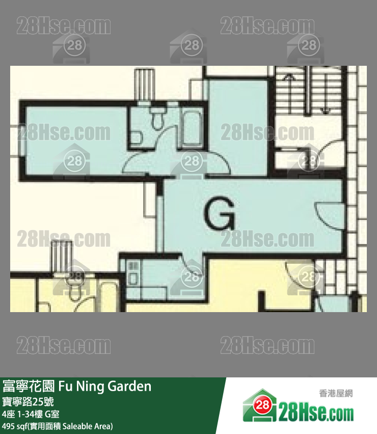 富寧花園 4座 11樓 G室 平面圖