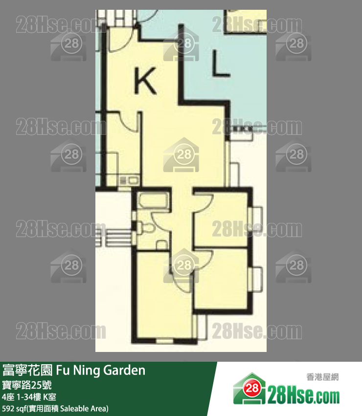 富宁花园 4座12楼 K室 平面图