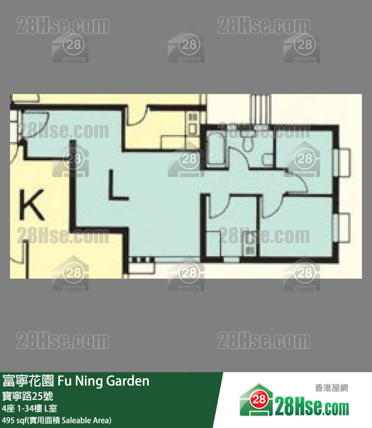 富寧花園 4座26樓 L室 平面圖