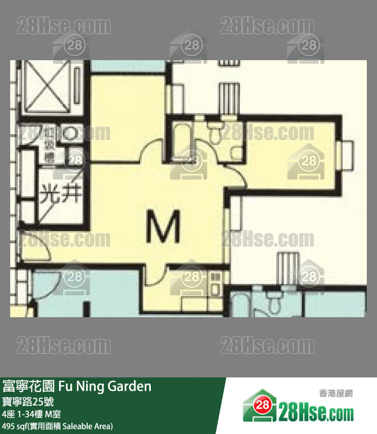 富宁花园 4座6楼 M室 平面图