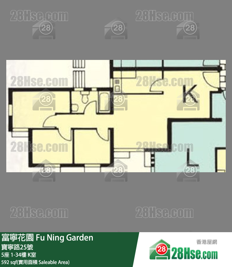 富宁花园 5座13楼 K室 平面图