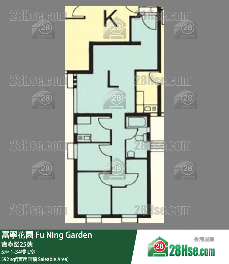 富寧花園 5座 3樓 L室 平面圖